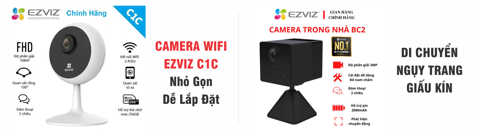 Camera Wifi EZVIZ C1C - BC2